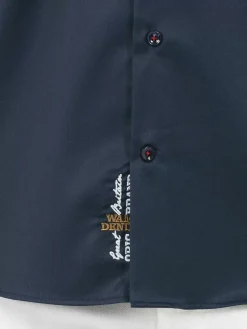 Wam Denim Overhemd Korte Mouwen<Overhemd Korte Mouw Emble Navy