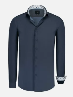 Wam Denim Overhemd Lange Mouwen<Overhemd Lange Mouw 75754 Caesar Dark Indigo