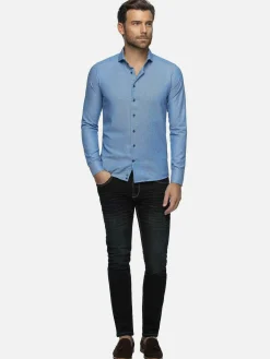 Wam Denim Overhemd Lange Mouwen<Overhemd Lange Mouw 75698 Cruise Royal Blue