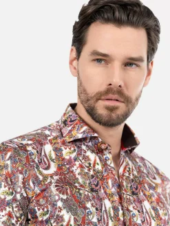 Wam Denim Overhemd Lange Mouwen<Overhemd Lange Mouw 75690 Rathmore Red