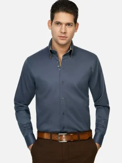 Wam Denim Overhemd Lange Mouwen<Overhemd Lange Mouw Roma Anthracite