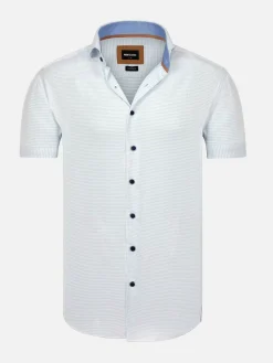 Wam Denim Overhemd Korte Mouwen<Owen Tailored Fit White Overhemd Korte Mouw