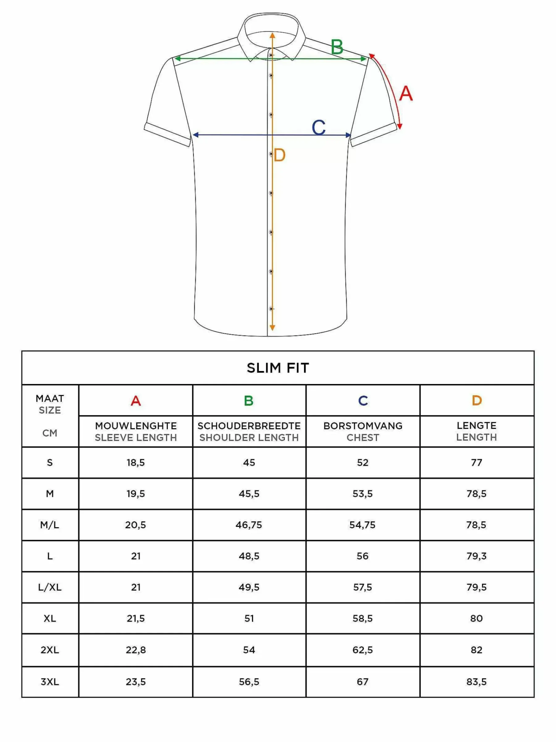 Wam Denim Overhemd Korte Mouwen<Parker Tailored Fit White Overhemd