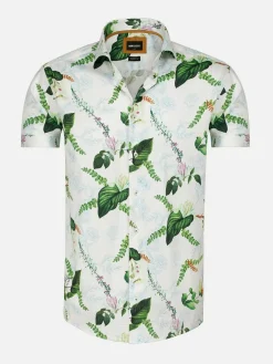 Wam Denim Overhemd Korte Mouwen<Parker Tailored Fit White Overhemd