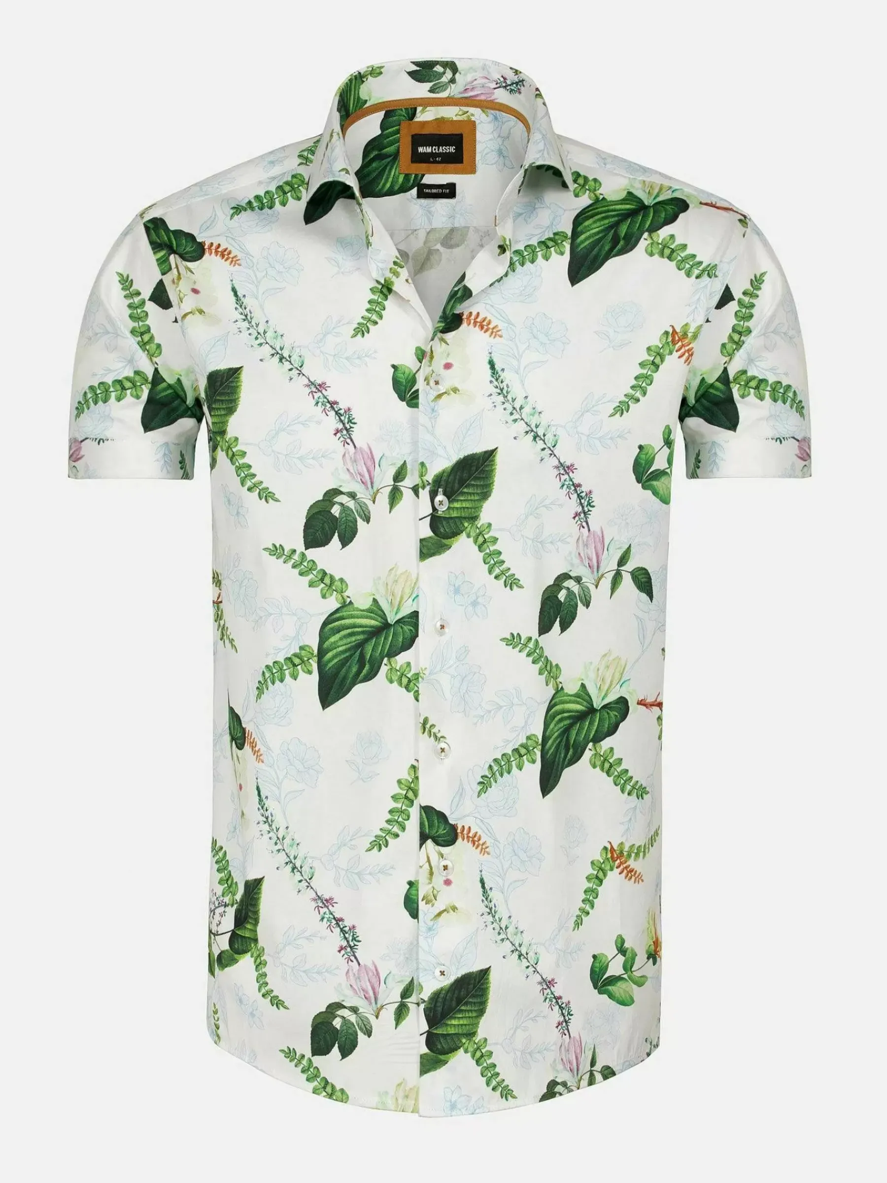 Wam Denim Overhemd Korte Mouwen<Parker Tailored Fit White Overhemd