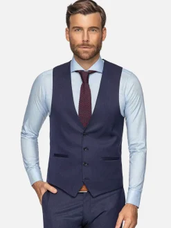 Wam Denim Gilets<Plaid Vest 70071 Scotsville Navy