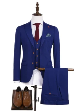 Wam Denim Gilets<Plaid Vest Royal Blue