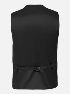 Wam Denim Gilets<Red Wood Glen Check Slim Fit Dark Red Black Suit Gilet