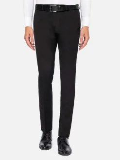 Wam Denim Pantalons<Red Wood Glen Check Slim Fit Dark Red Black Suit Pantalon