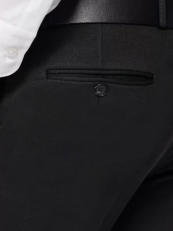 Wam Denim Pantalons<Red Wood Glen Check Slim Fit Dark Red Black Suit Pantalon