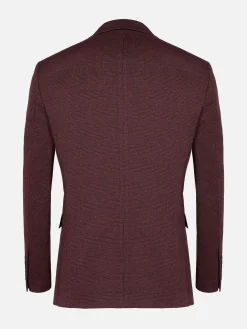 Wam Denim Colberts<Red Wood Wide Lapel Dark Red Black Suit Colbert