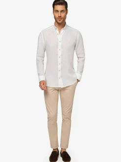 Wam Denim Overhemd Lange Mouwen<Redention Linen White Overhemd Lange Mouw