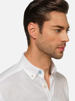 Wam Denim Overhemd Lange Mouwen<Redention Linen White Overhemd Lange Mouw