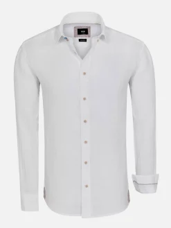 Wam Denim Overhemd Lange Mouwen<Redention Linen White Overhemd Lange Mouw