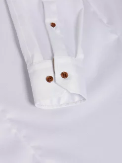 Wam Denim Overhemd Lange Mouwen<Romney Solid White Overhemd Lange Mouw