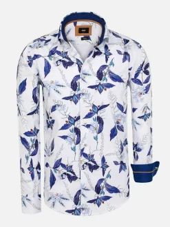 Wam Denim Overhemd Lange Mouwen<Santorini White Floral Print Overhemd Lange Mouw