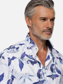 Wam Denim Overhemd Lange Mouwen<Santorini White Floral Print Overhemd Lange Mouw