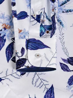 Wam Denim Overhemd Lange Mouwen<Santorini White Floral Print Overhemd Lange Mouw