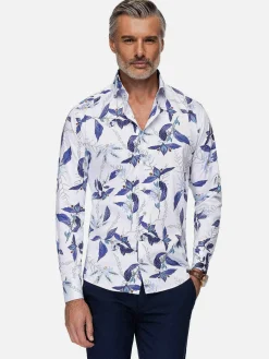 Wam Denim Overhemd Lange Mouwen<Santorini White Floral Print Overhemd Lange Mouw