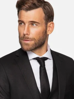 Wam Denim Colberts<Scottsville Notch Lapel Black Suit Colbert