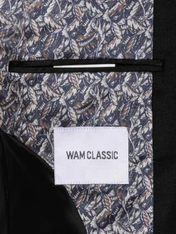 Wam Denim Colberts<Scottsville Notch Lapel Black Suit Colbert