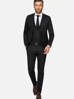 Wam Denim Vesten<Scottsville Slim Fit Black Suit Gilet