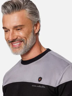 Wam Denim Sweaters<Sedona Round-Neck Grey Black Sweater