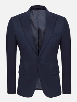 Wam Denim Colberts<Single Breasted Textured Navy Colbert