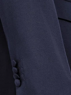 Wam Denim Colberts<Single Breasted Textured Navy Colbert