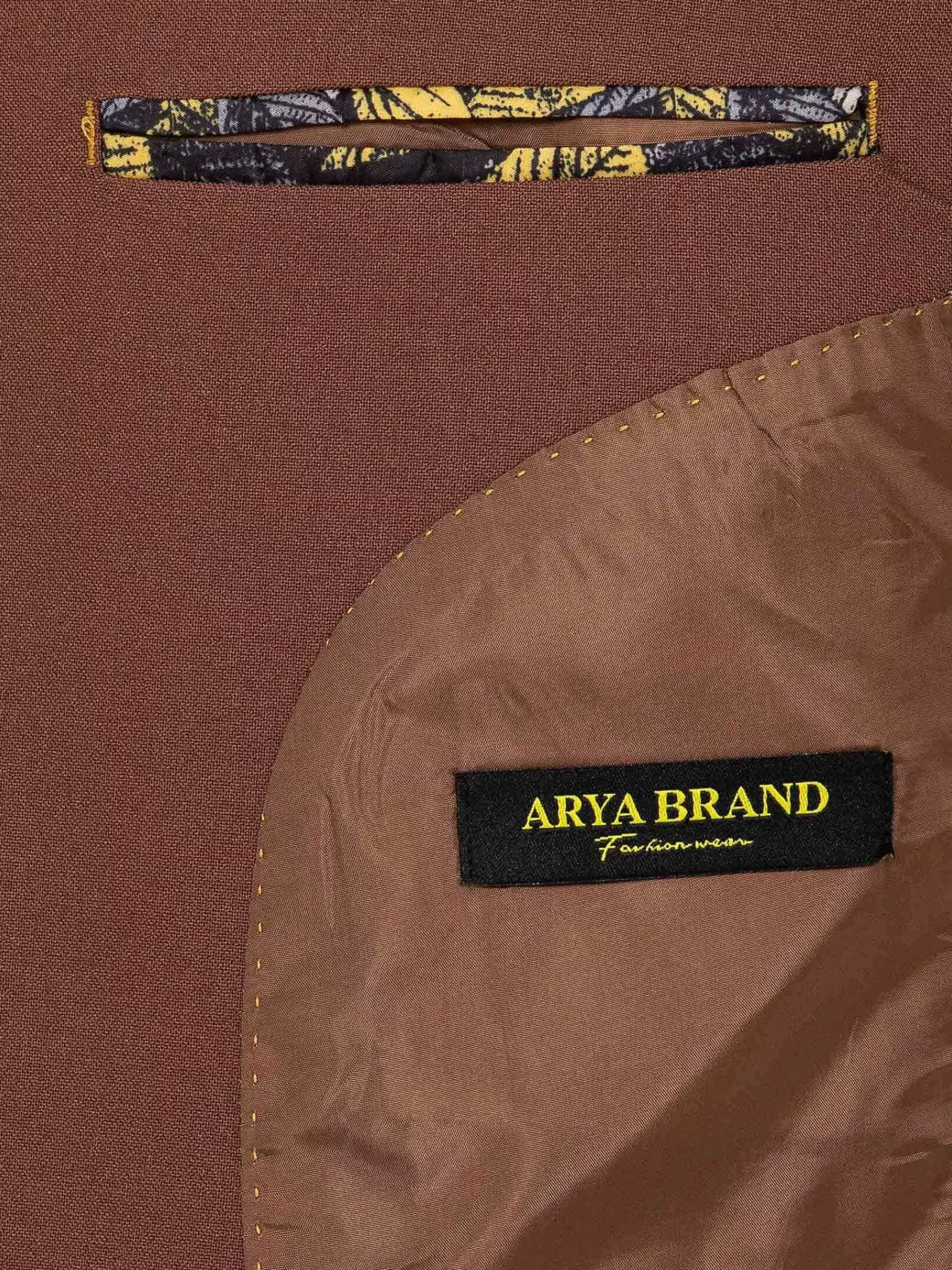 Wam Denim Colberts<Slim Fit Brown Textured Colbert