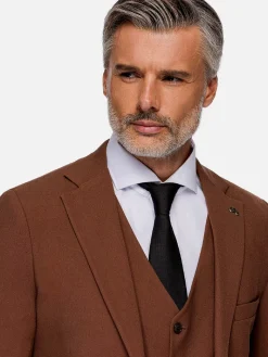 Wam Denim Colberts<Slim Fit Brown Textured Colbert