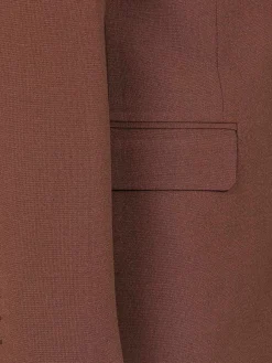 Wam Denim Colberts<Slim Fit Brown Textured Colbert