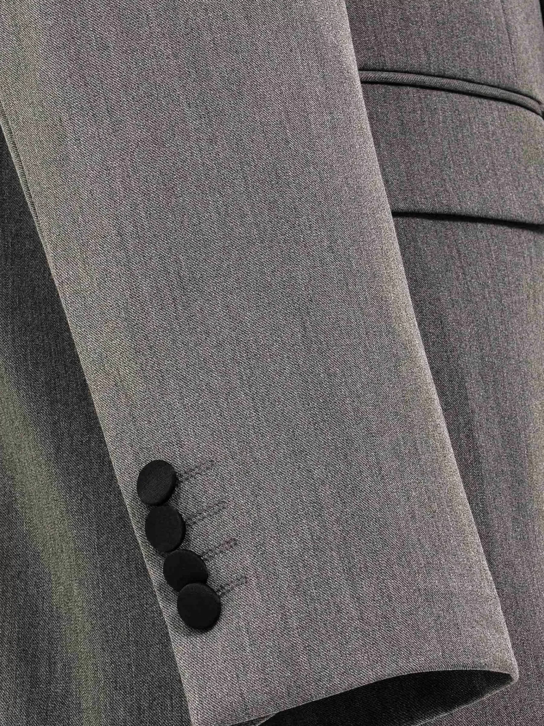 Wam Denim Colberts<Slim Fit Double Breasted Grey Colbert