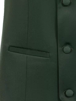 Wam Denim Gilets<Slim Fit Textured Green Gilet