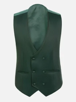 Wam Denim Gilets<Slim Fit Textured Green Gilet