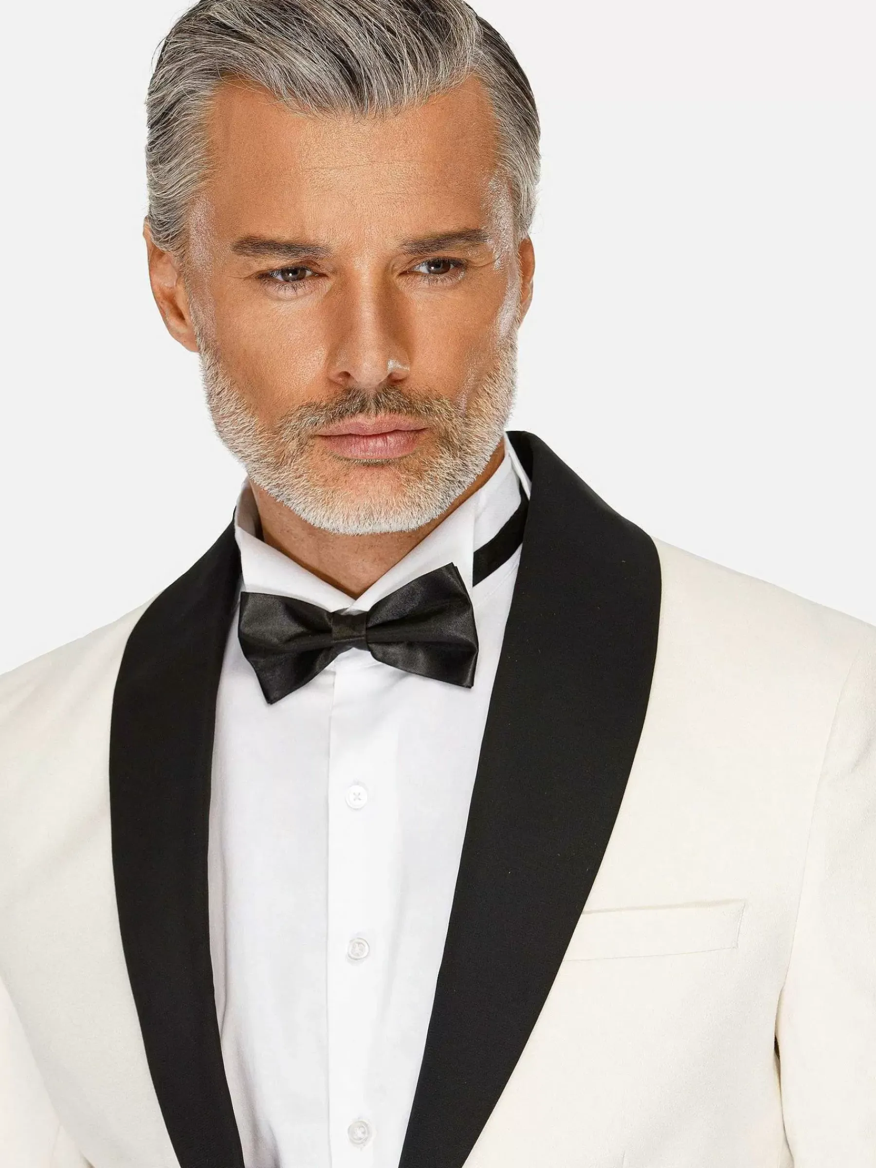 Wam Denim Colberts<Slim Fit White Tuxedo Colbert