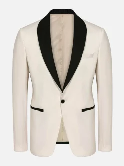 Wam Denim Colberts<Slim Fit White Tuxedo Colbert