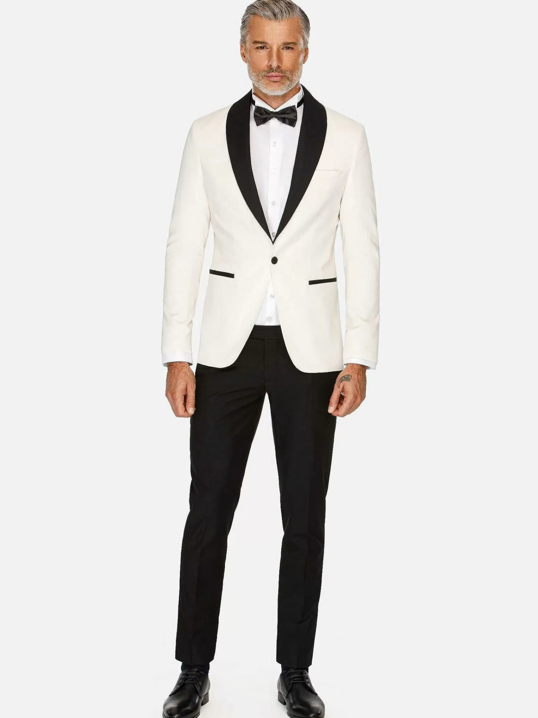 Wam Denim Colberts<Slim Fit White Tuxedo Colbert