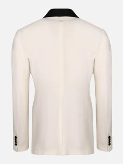 Wam Denim Colberts<Slim Fit White Tuxedo Colbert