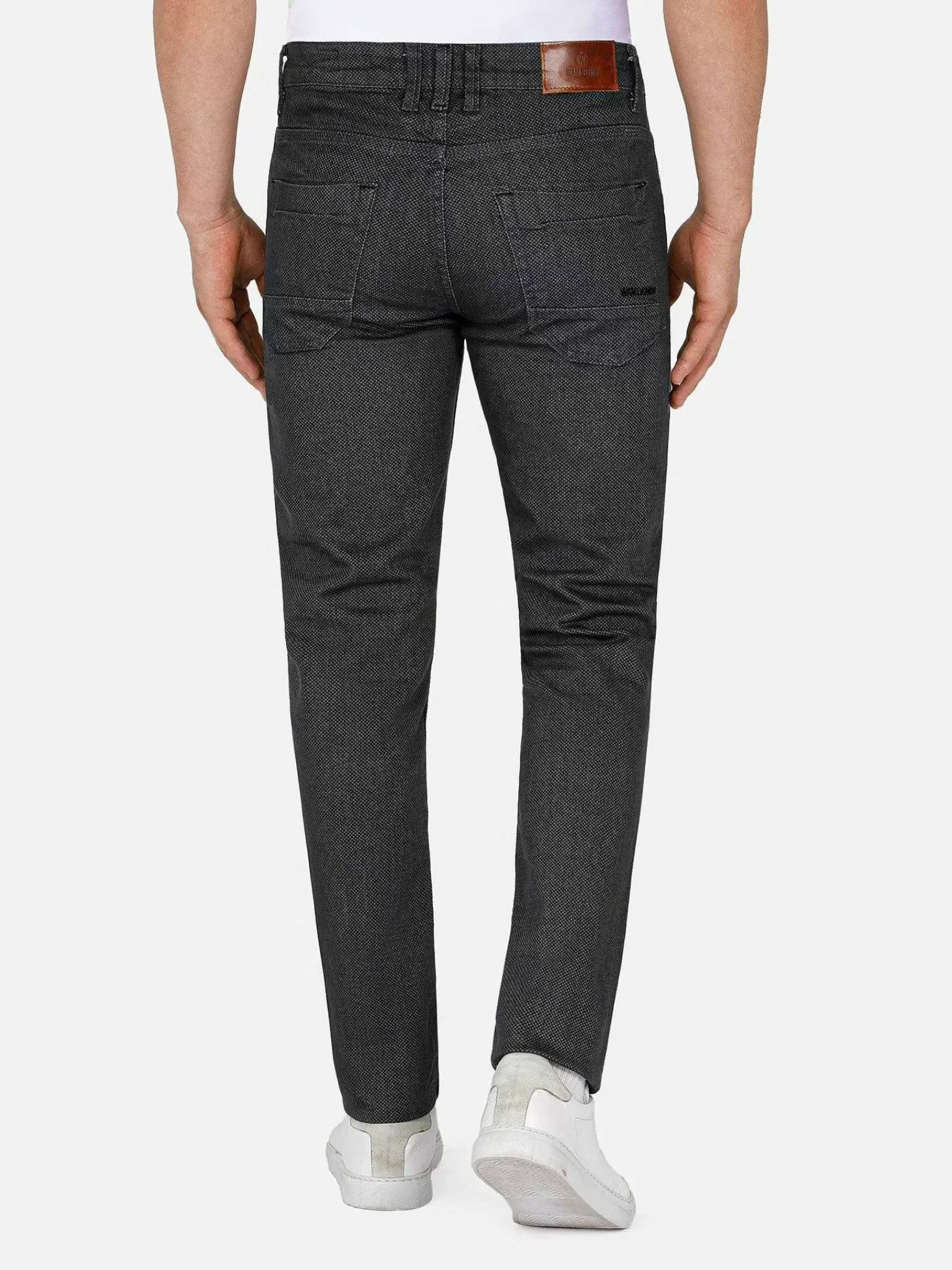 Wam Denim Jeans<Twilight Mini Check Slim Fit Anthracite Jeans