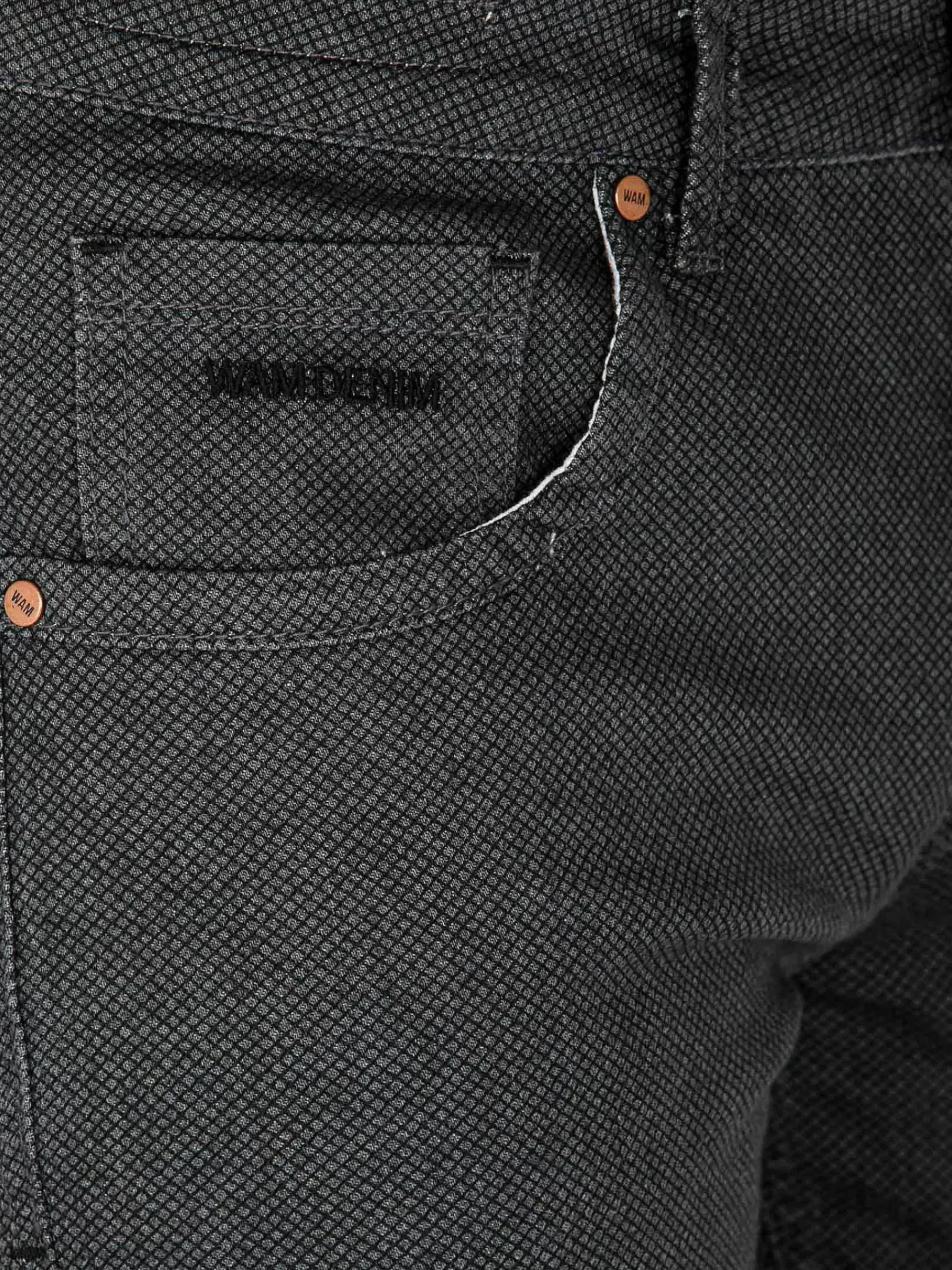 Wam Denim Jeans<Twilight Mini Check Slim Fit Anthracite Jeans