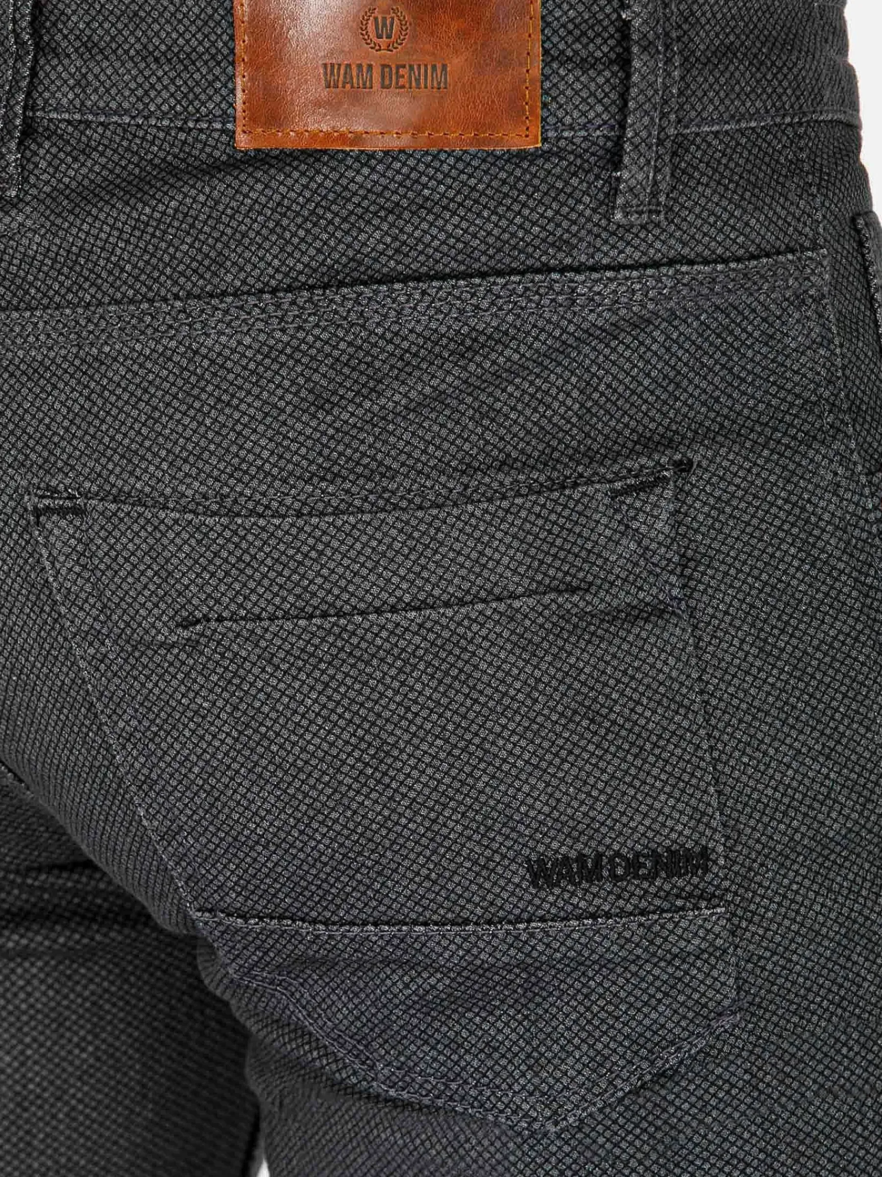 Wam Denim Jeans<Twilight Mini Check Slim Fit Anthracite Jeans