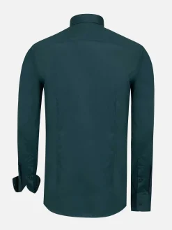 Wam Denim Overhemd Lange Mouwen<Vercelli Solid Petrol Overhemd Longe Mouw