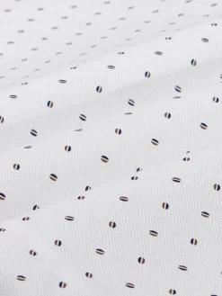 Wam Denim Overhemd Lange Mouwen<Verdantia Coffee Bean Pattern White Overhemd Lange Mouw