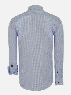 Wam Denim Overhemd Lange Mouwen<Vermilion Checkered Blue Overhemd Lange Mouw