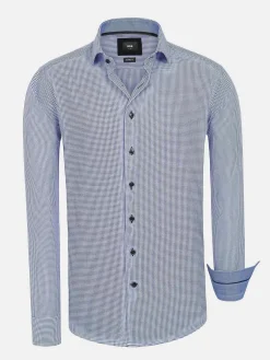 Wam Denim Overhemd Lange Mouwen<Vermilion Checkered Blue Overhemd Lange Mouw
