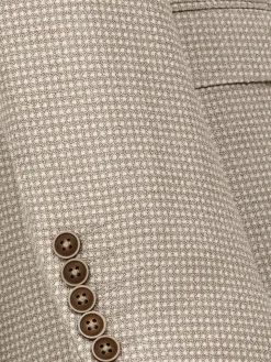 Wam Denim Colberts<Vivia Single Breasted Check Dark Beige Colbert