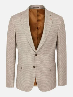 Wam Denim Colberts<Vivia Single Breasted Check Dark Beige Colbert