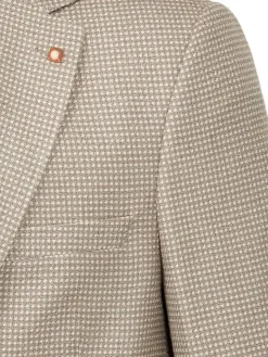 Wam Denim Colberts<Vivia Single Breasted Check Dark Beige Colbert