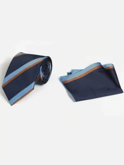 Wam Denim Stropdassen<William Powell Black Grey Stropdas